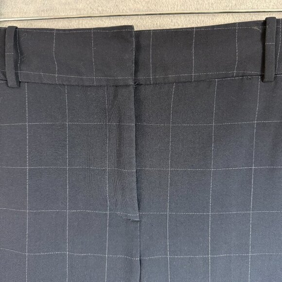 Chico's Fabulously Slimming 3 (US 16) Ankle Pants Navy Blue Windowpane Plaid - Picture 3 of 14